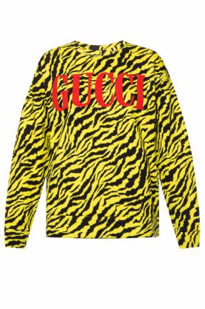 Patterned sweatshirt with logo, zdjęcie 1 Patterned sweatshirt with logo od Gucci